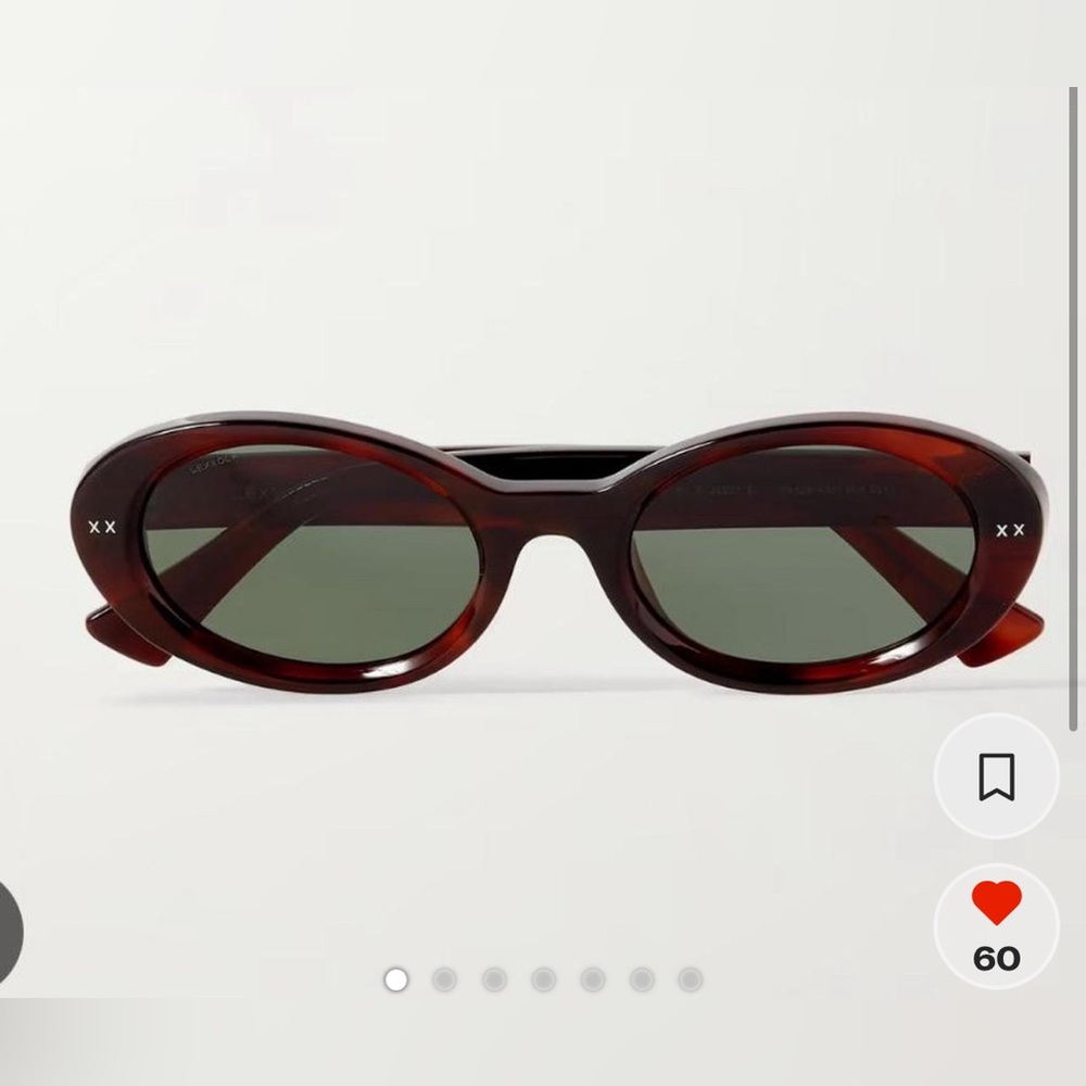 LEXXOLA Ida oval-frame tortoiseshell acetate sunglasses